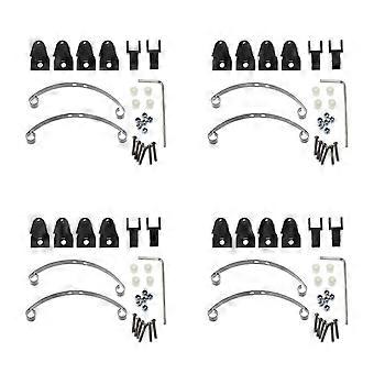 4X Steel Leaf Spring Suspension Set for WPL Henglong B14 B16 B24 B36 Ural Q60 Q61 Q62 Q64 4X4 6X6 Truck & Crawer,Black