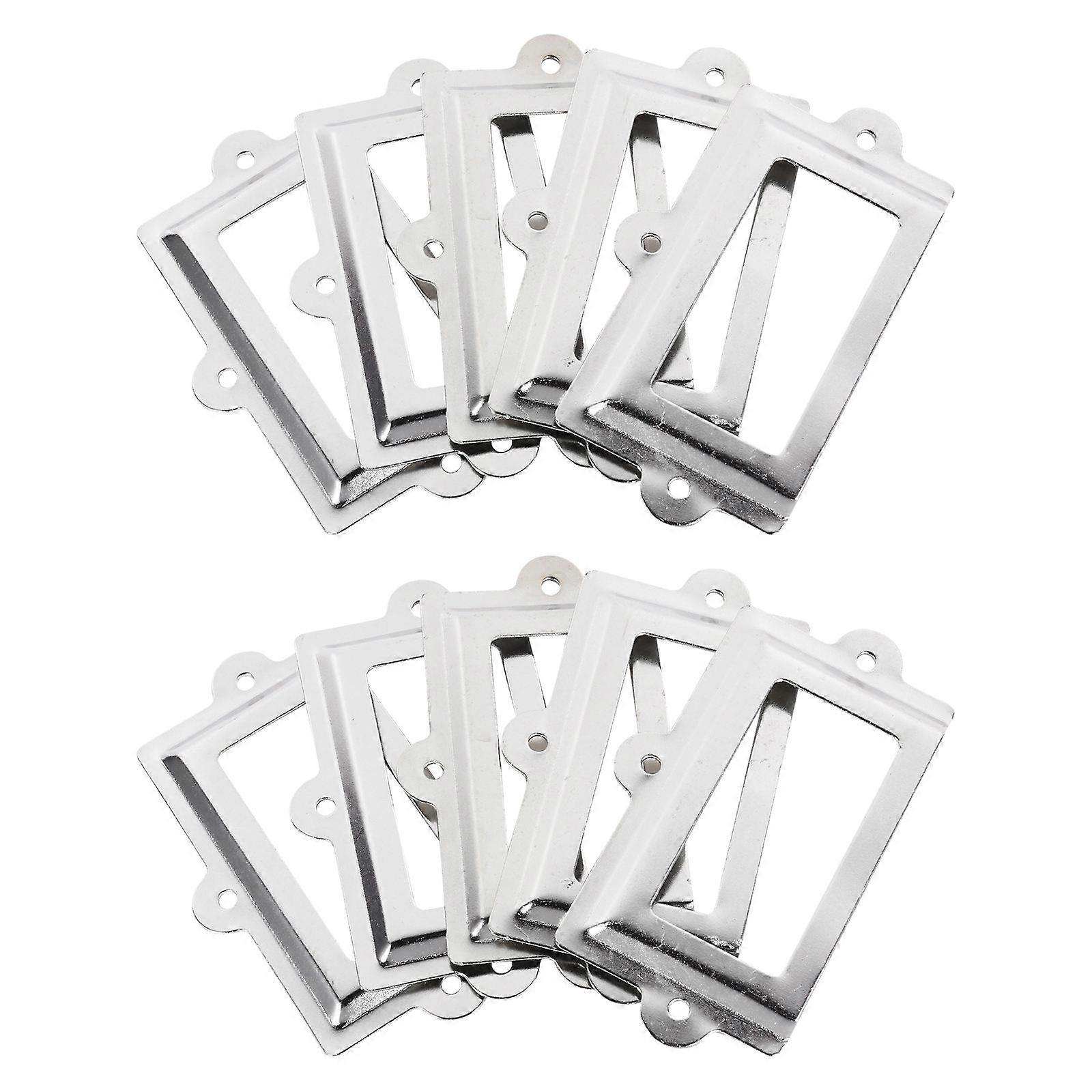 10pcs Medicine Chest Label Pull Frames Holders Drawer Label Frames