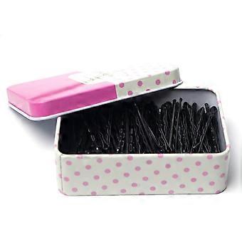 Hair Bobby Pins Black with Cute Case, 200 CT Bobby Pins for Buns, Premium Hair Pins for Kids, Girls and Women, Great for All Hair Types, 2.16 Inch (Bl