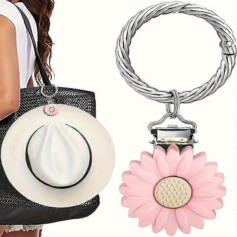 Women's Sunflower & Leaf Keychain Bag Clip