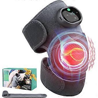 Verwarmende kniemassager, 3-in-1 vibratie- en warmtemassager voor verlichting van gewrichtspijn, draagbaar en draadloos voor kantoor en studie.
