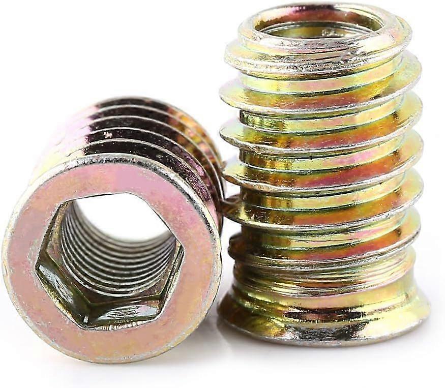 20 Pack M8 Zinc Alloy Threaded Hex Nut Insert Nuts, M8x20mm, Hexagonal Shape