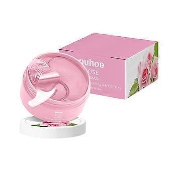 OUHOE Pink Rose Eye Mask, Reduces Fine Lines, Bags, Dark Circles, Moisturizes And Tights Skin Care Eye Mask
