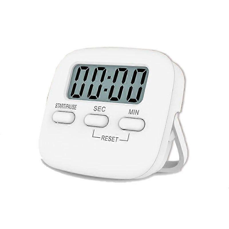 Magnetic Kitchen Timer with Large LCD Screen, Stopwatch, Loud Alarm and Countdown Timer, White