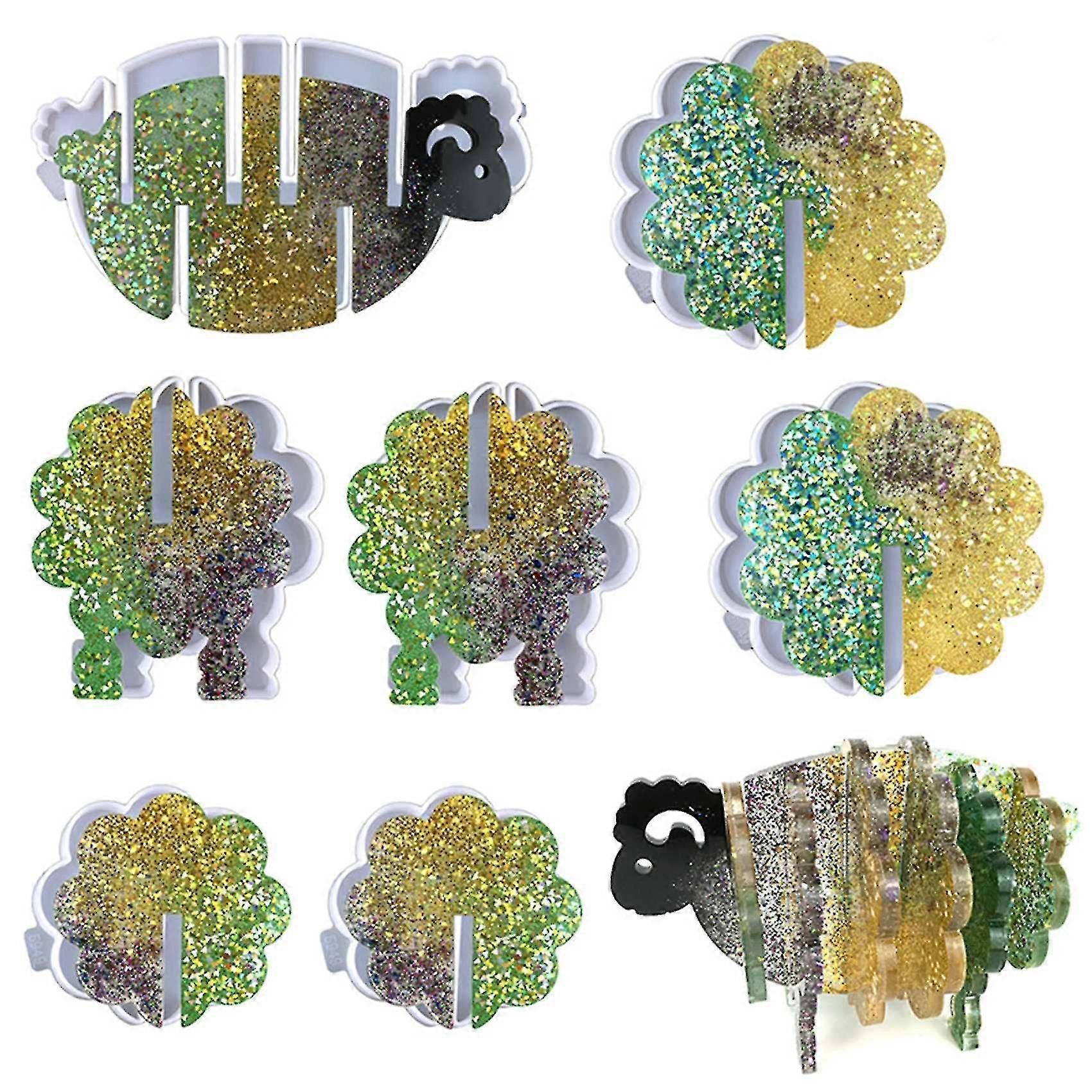 Diy Animal Sheep Coaster Silicone Mold Bracket Set