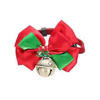 Creative Natal Tema Pet Bell Bow Tie Dog Collar Bowknot Bell Collars Pet Supplies Colares ajustáveis Decoração Use Tool