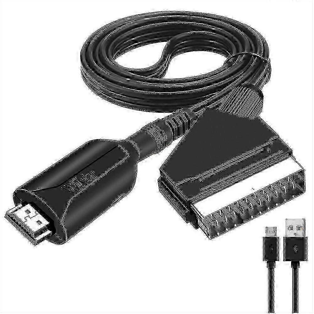 HDMI to SCART cable compatible with easy conversion and direct connection