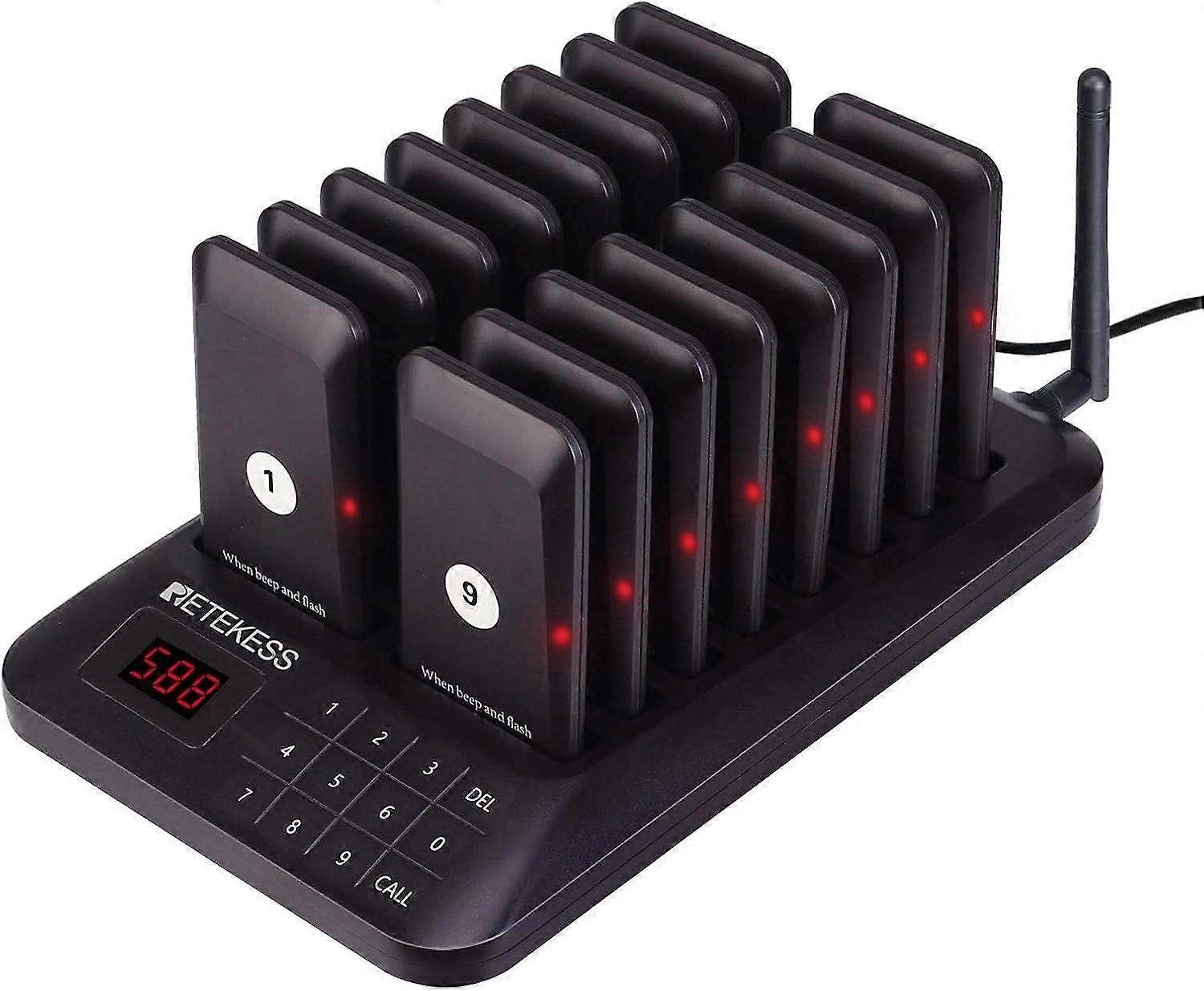157 Restaurant Queue Pager System, 984ft Long Range, 16 Pagers and