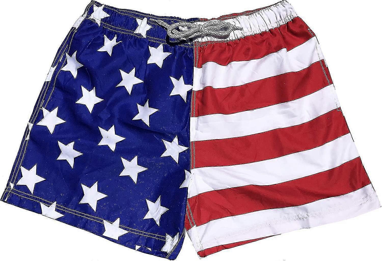 Mens Swim Trunks Quick Dry Elastic Midje Drawstring