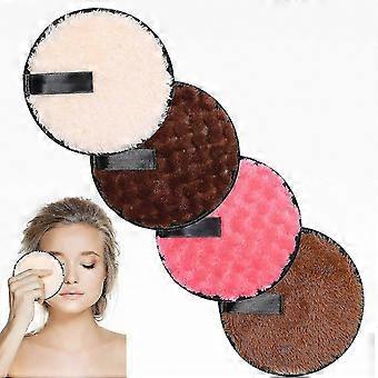 Reusable & Washable 4Pcs Cotton & Sponge Makeup Remover Pads