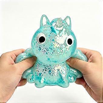 Kleurrijk glitter cartoon knijpspeeltje, zacht TPR-fidget gevuld met maltose voor dagelijkse verlichting van prikkelbaarheid.