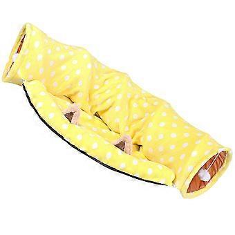 Foldable Bunny Tunnel Bed Flannel Tube Bed for Kids Foldable Hamster Tunnel
