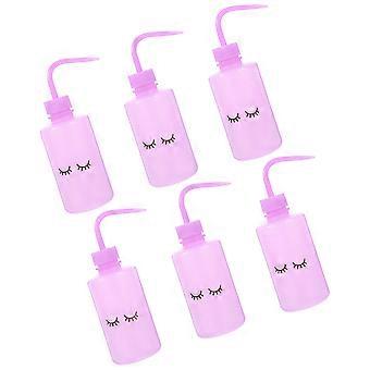 Squeeze Watering Bottle Eyelashes Cleaner Bottles Women Purple 17.50X9.50X6.00CM 250ml Makeup Users 6Pcs