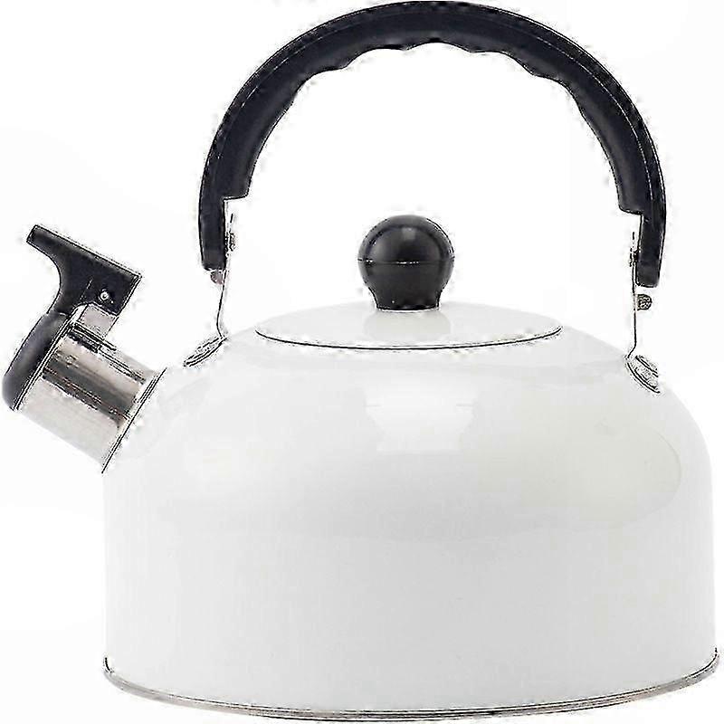Compact Storage 3L White Kettle with Foldable Handle Classic British Style