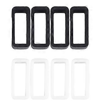 Watch Band Accessories Universal Buckle Easy to Remove and Install 20mm Black and White 8Pcs