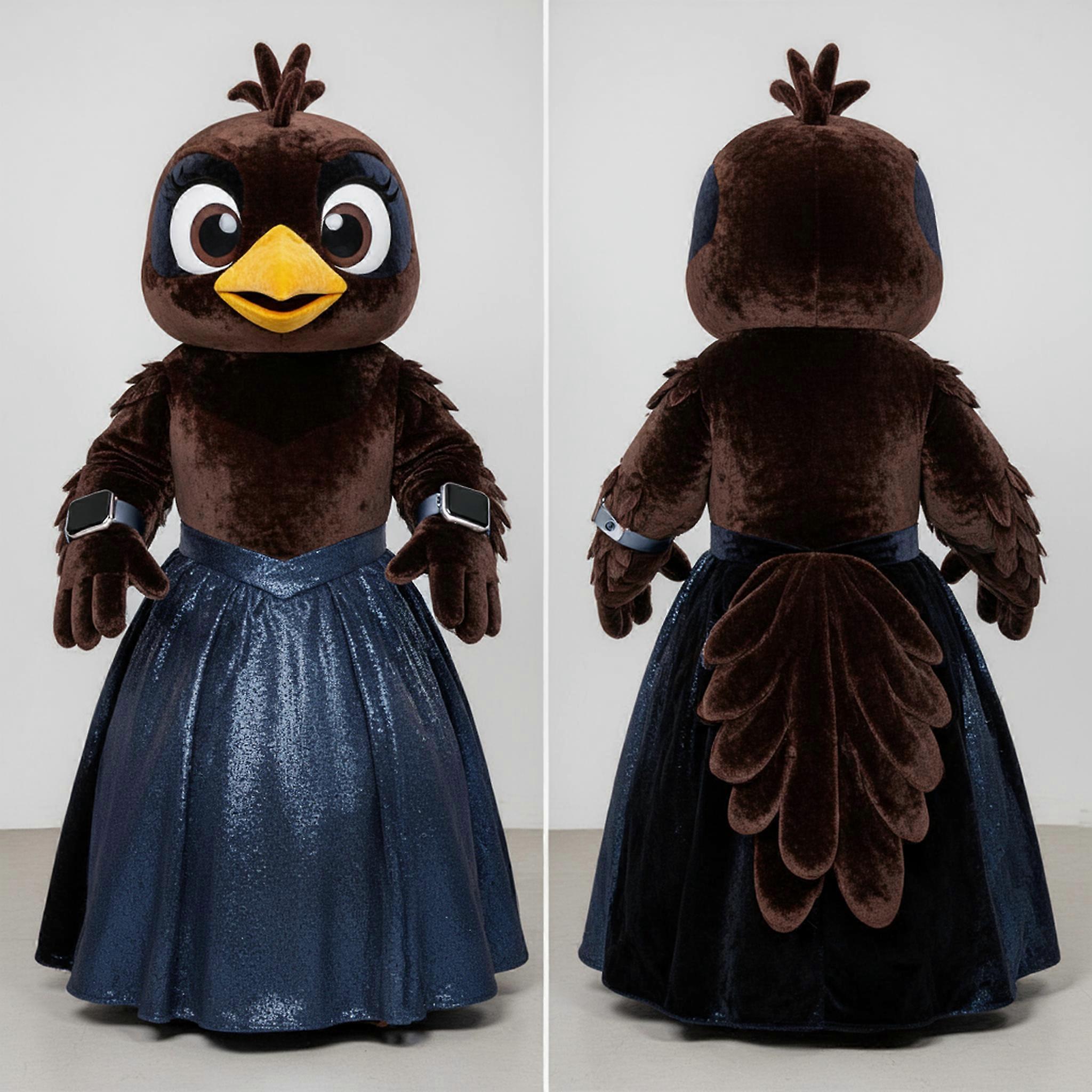 MASTICOT Midnight Brown Velvety Blackbird Mascot