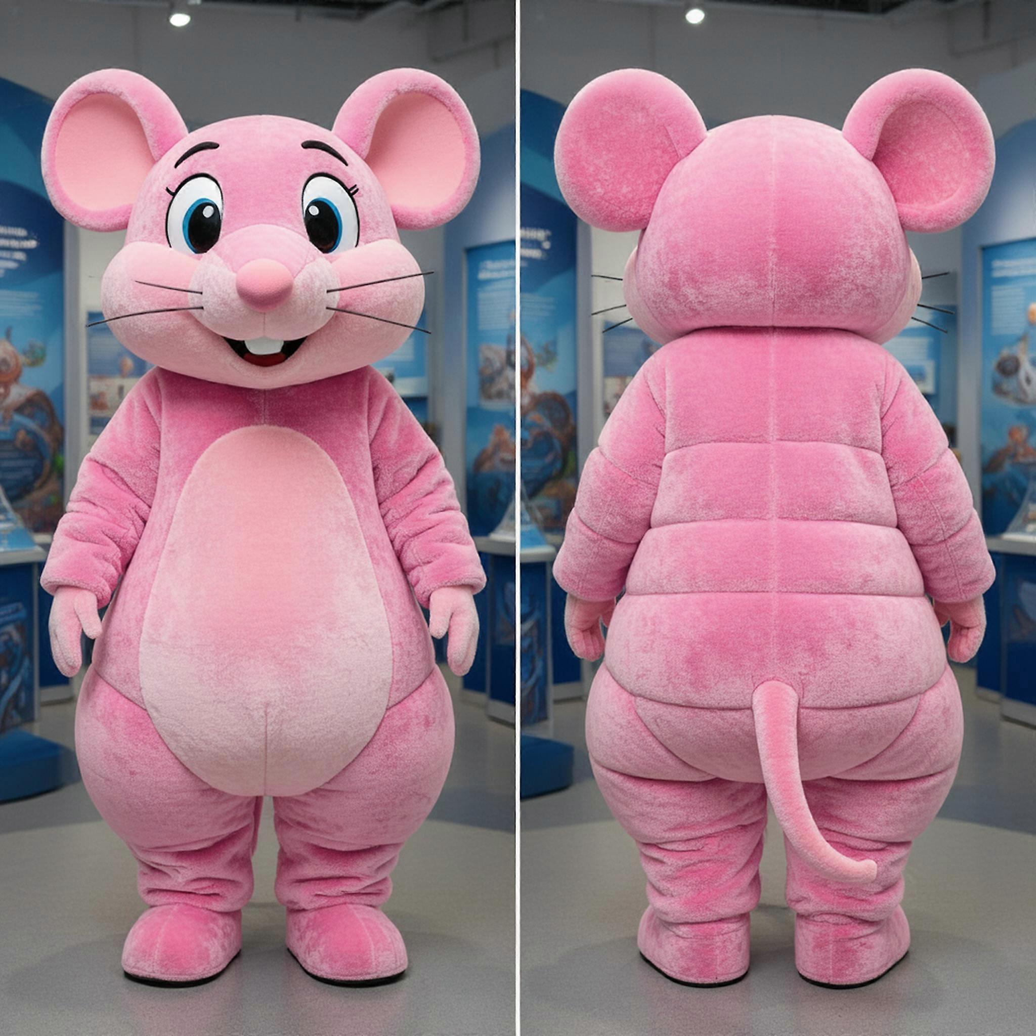 MASTICOT Pink Plush Rat Mascot