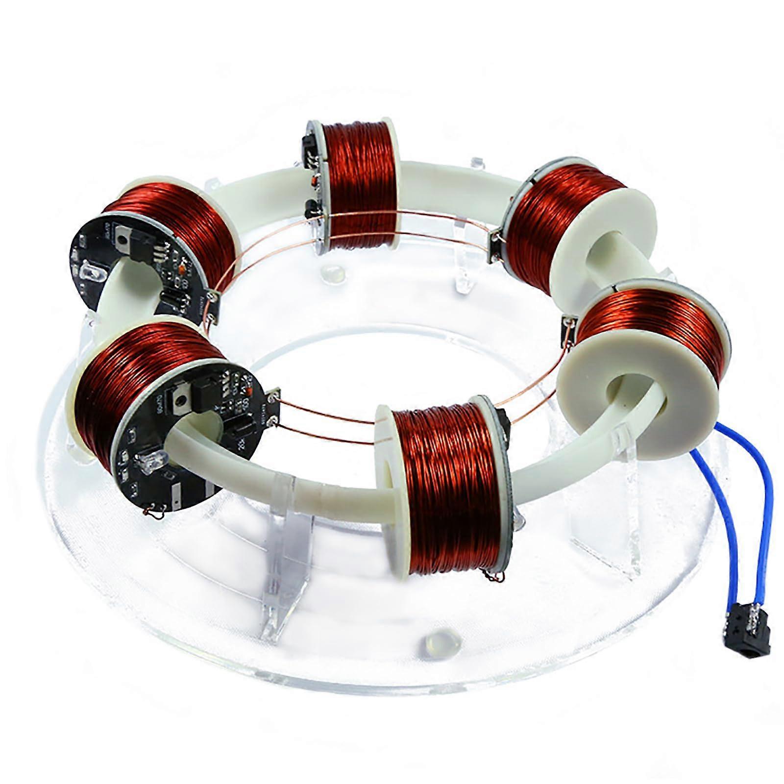 6 Coil Electromagnetic Accelerator with Brushless Motor Circular Track, Physics Lab Demonstration Device