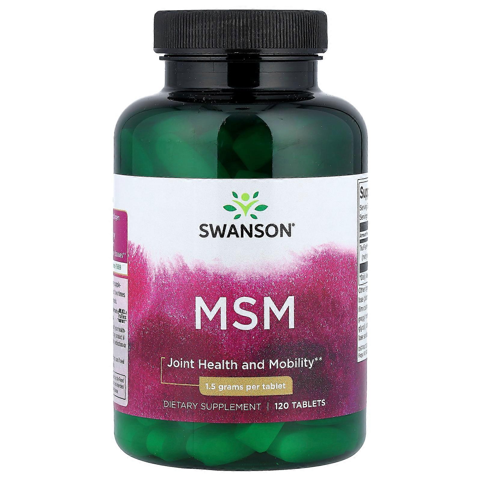 2 x Swanson, MSM, 1,500 mg, 120 Tablets