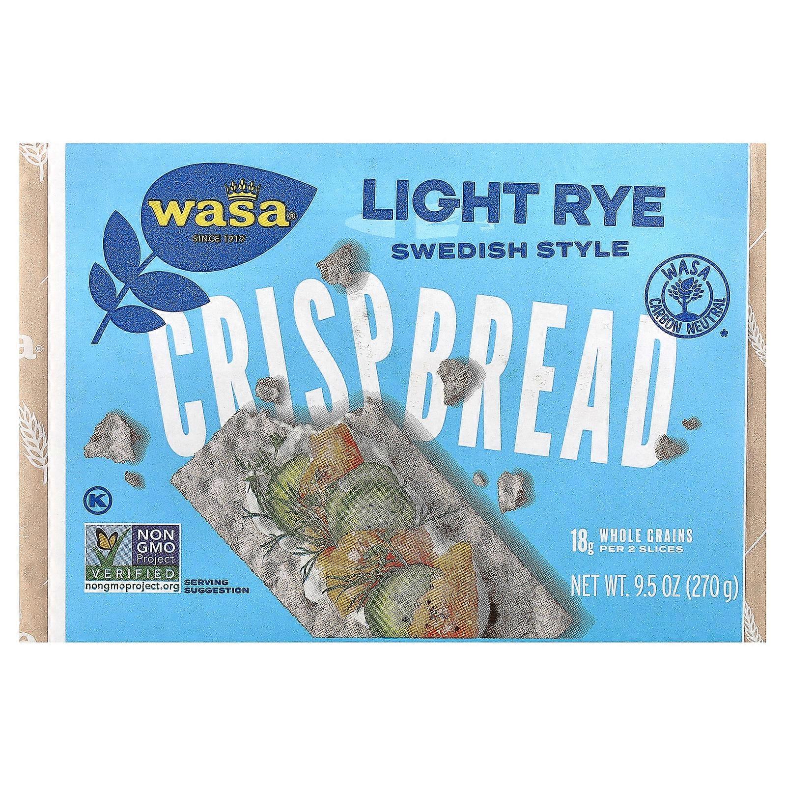 4 x Wasa Flatbread, Crispbread, Light Rye, 9.5 oz (270 g)
