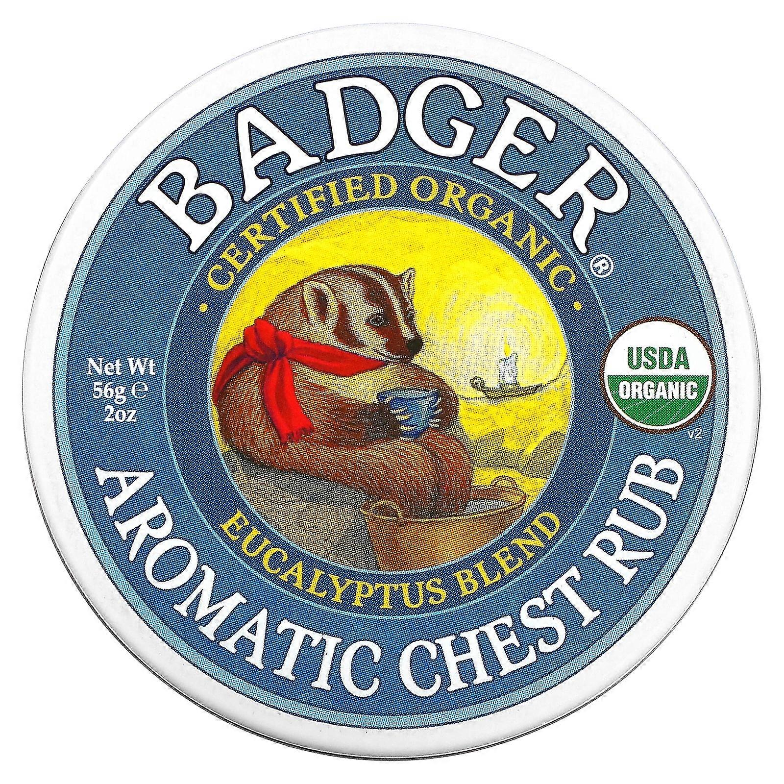 2 x Badger, Aromatic Chest Rub, Eucalyptus Blend, 2 oz (56 g)