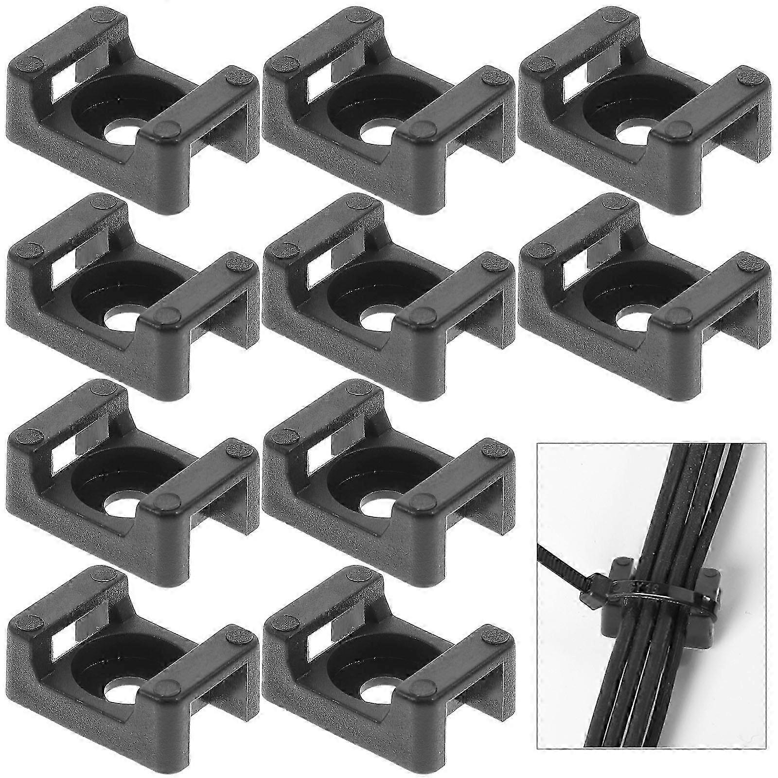 500pcs Cable Zip Tie Mounts Saddle Type Wire Cable Mounts Base Cable Ties Holder