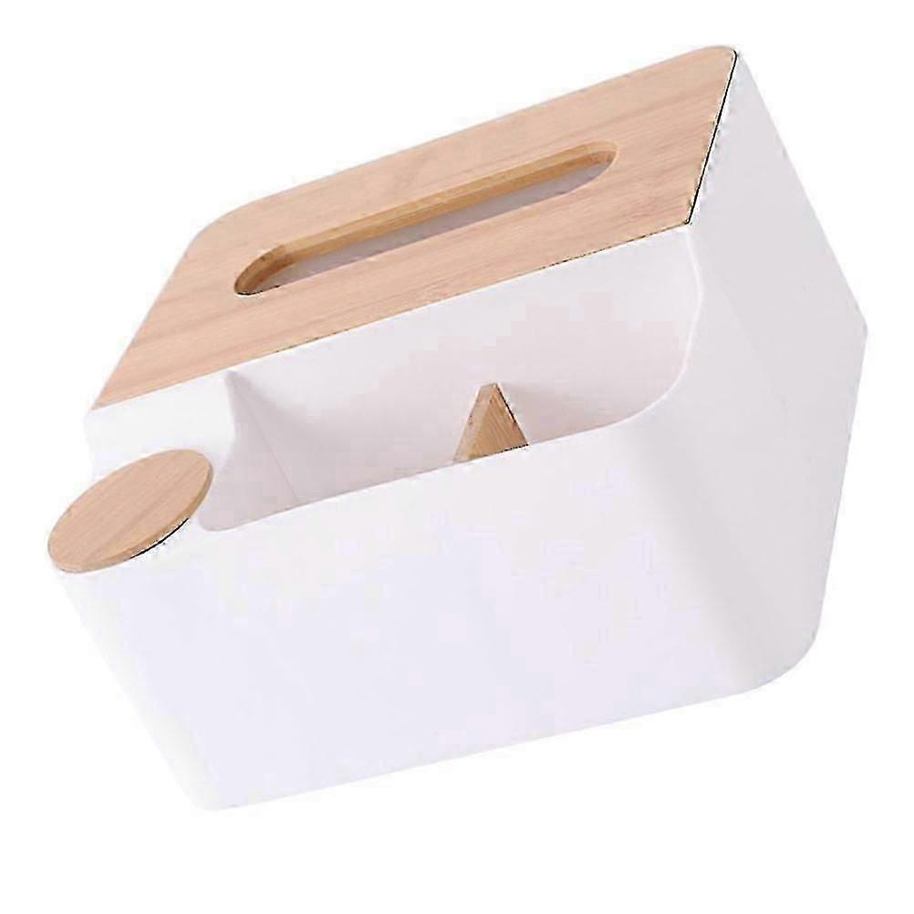 Tissue box, remote control storage case, compatible with various accessories, white WIWHBYV