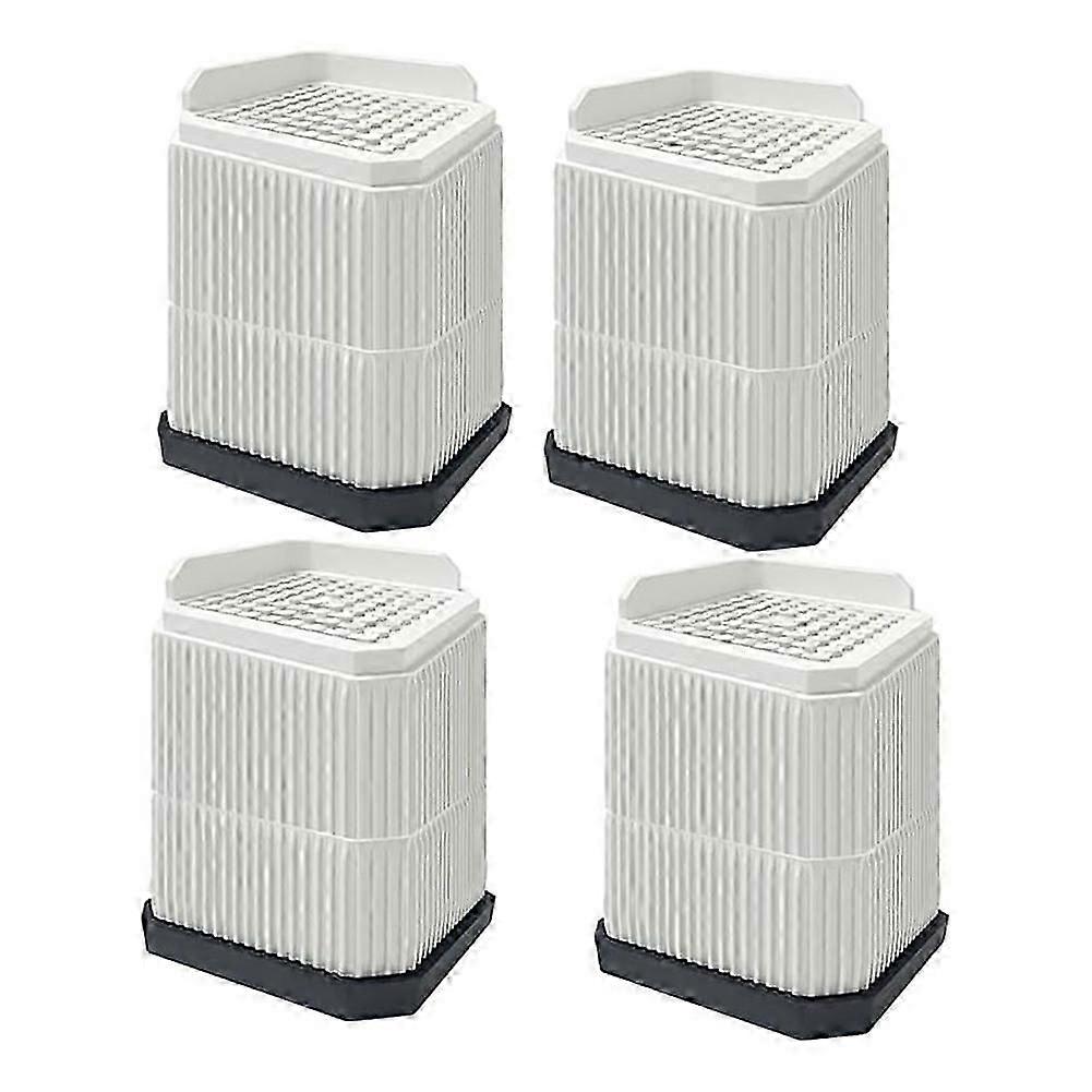 4 Pack Furniture Risers, Stackable Plastic Height Blocks, Moisture-Proof for Table Sofa Chair