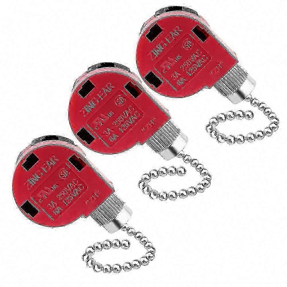 3PC 3-Speed 4-Wire Ceiling Fan Switch ZE-268S6 Replacement Pull Chain Speed Control