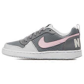 Nike Court Borough Low Synthetic Leather Slip Resistant Abrasion Resistant Low top Skateboard Shoes Gray Pink Unisex 845104-008