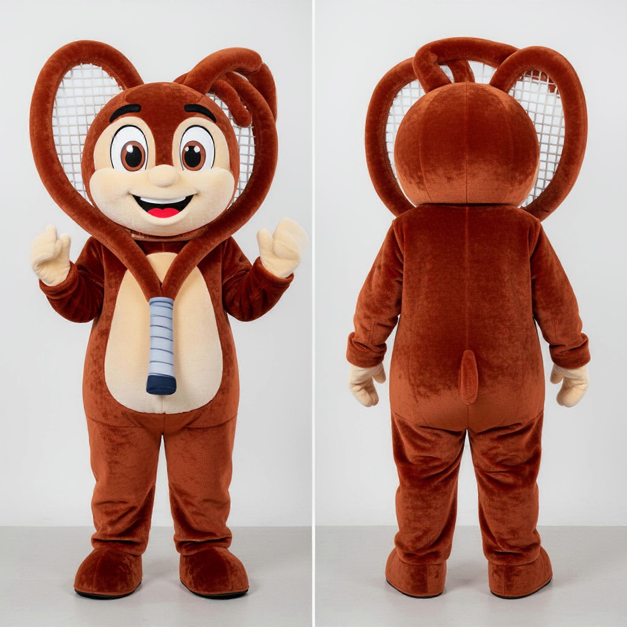 MASTICOT Rust Orange Wide Racket Tennis Racket Mascot