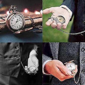 Replacement chain compatible with pocket watches, gold/silvercolored, replacement chain compatible with antique vintage watch, alloy-Good