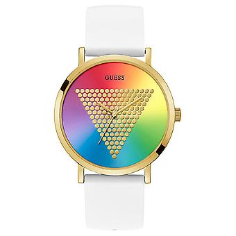 Guess watches ladies imprint watch for Women Analog Quartz with Plastic Bracelet W1161G5