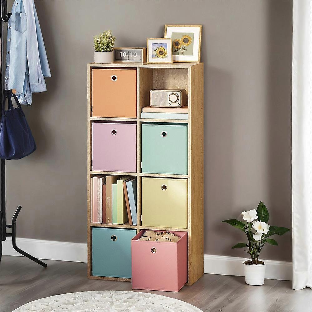 Foldable fabric storage cubes for closet shelf and bedroo