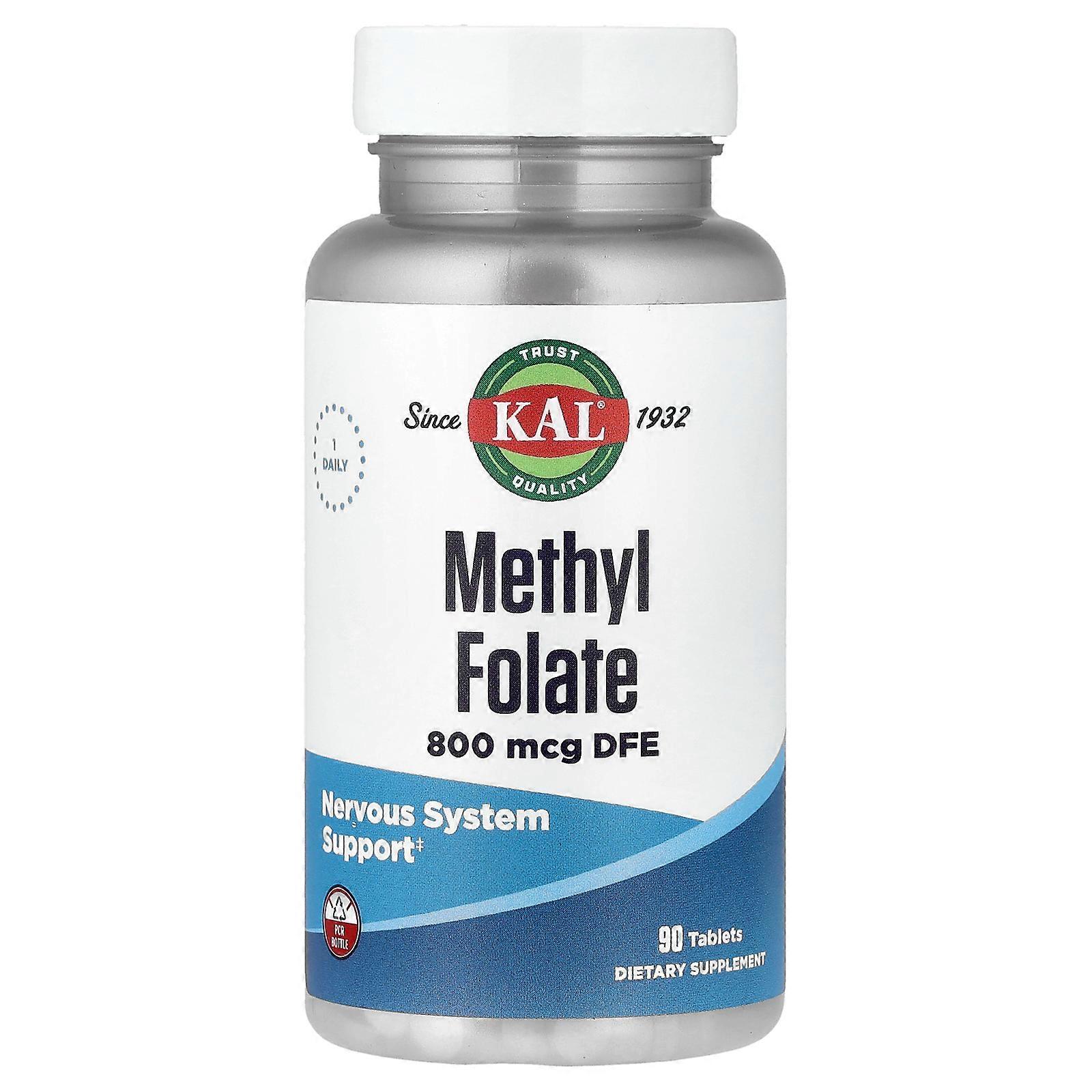 2 x KAL, Methyl Folate, 800 mcg DFE, 90 Tablets