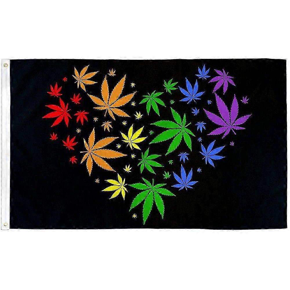 FLAG MARIJUANA LOVE RAINBOW