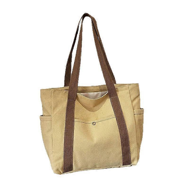 Roomy Canvas Shoulder Tote Bag