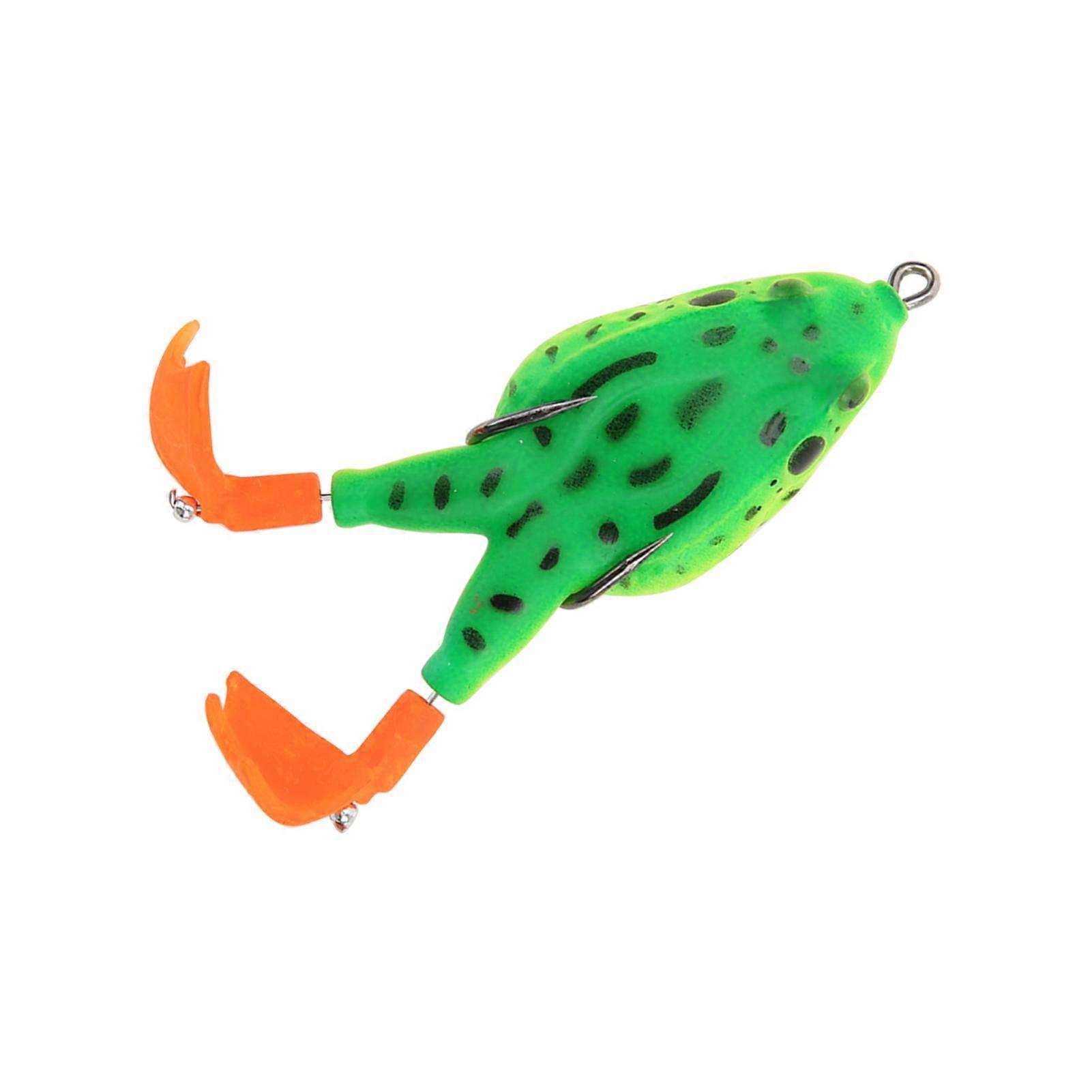 Double Propeller Frog Lures Flexible Thick Durable Artificial Simulation Fishing Baits6#