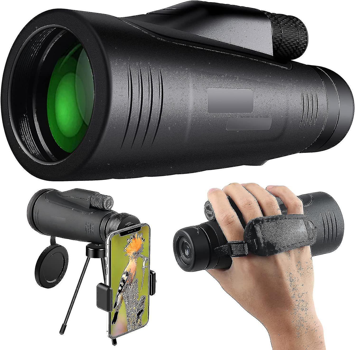 12x50 Hd Monocular Telescope,high Power Bak4 Prism & Fmc Lens Mono