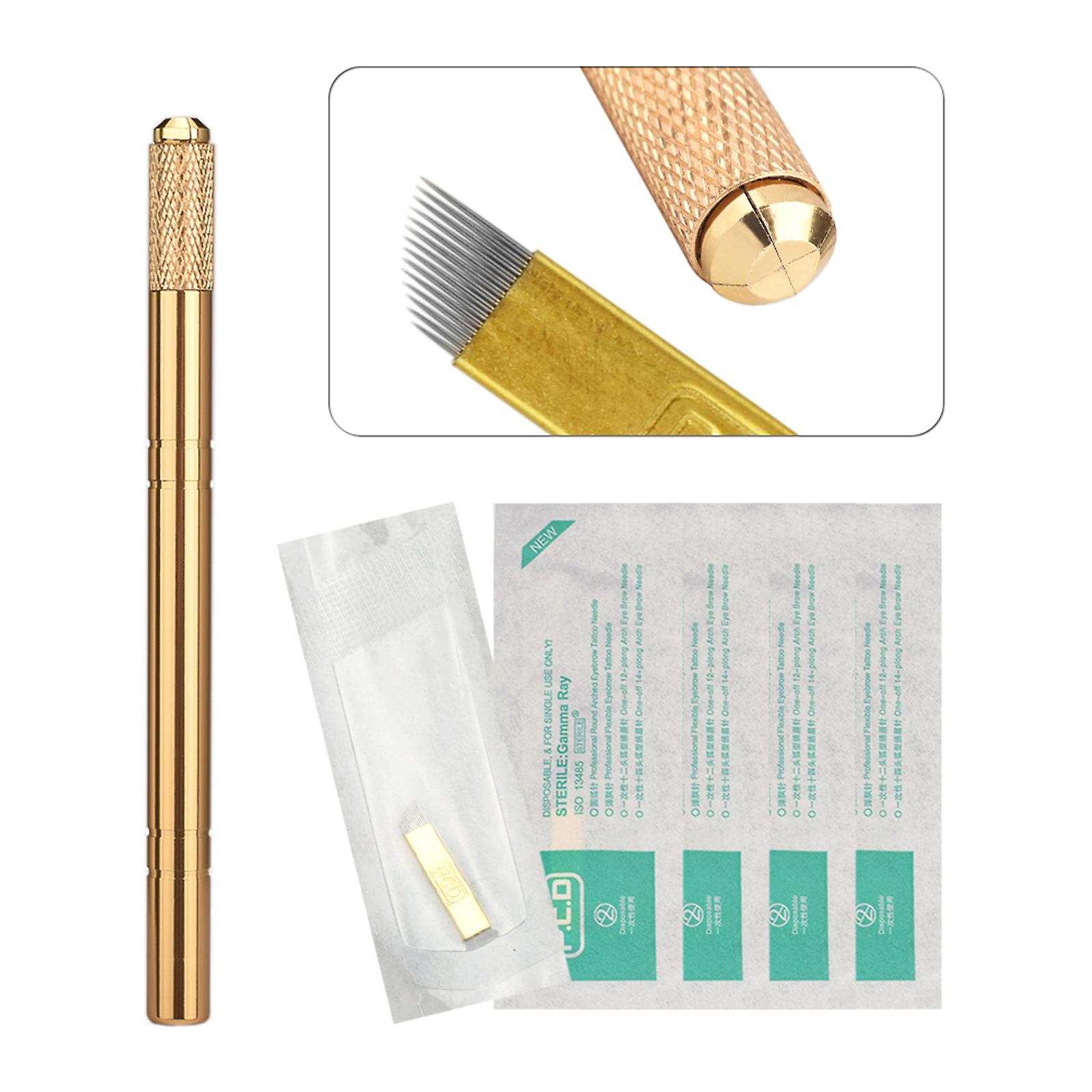 Permanent Eyebrow Tattoo Pen Manual Handheld Tattooing Microblading Pen