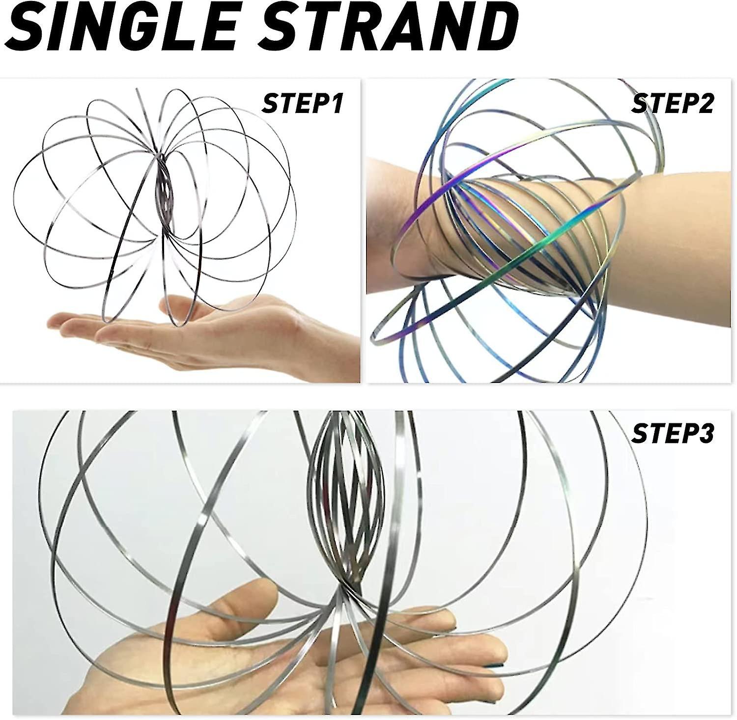 thumbnail image 2 of Flow Bracelet Toy - Spiral Metal Arm Ring | Multi-Sensory Spring 2 of 11