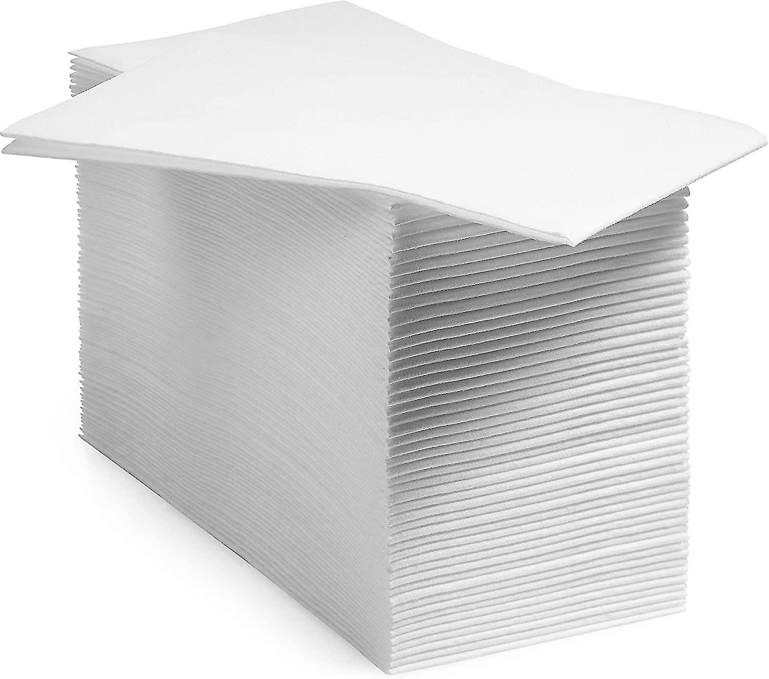 200 Bloomingoods Disposable Bathroom Napkins | Single-use Linen-feel Guest Towels | Cloth-like Hand Tissue Paper, White, 12" X 17" (pack Of 200)