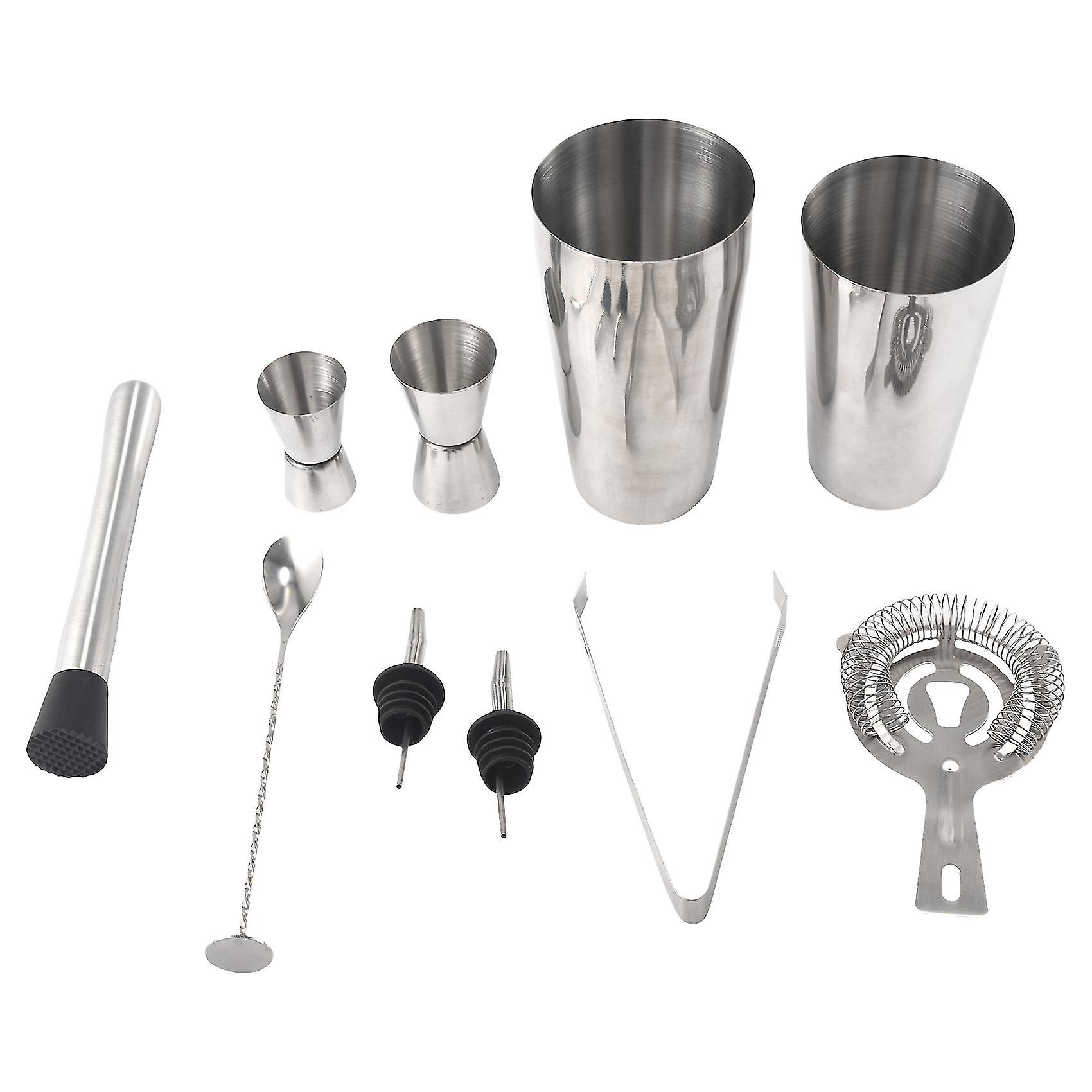 Boston Shaker Shaker Set 9 Piece, Shaker, Bartender Kit With Hawthorne Strainer/ice Tong