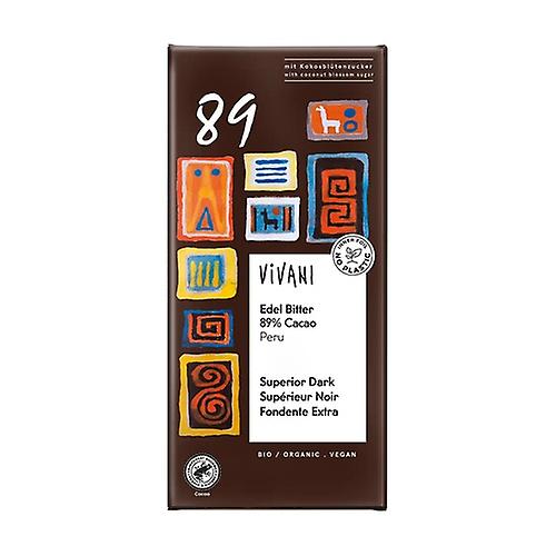 Dark chocolate 89% Peru with coconut sugar 80 g (Chocolate)