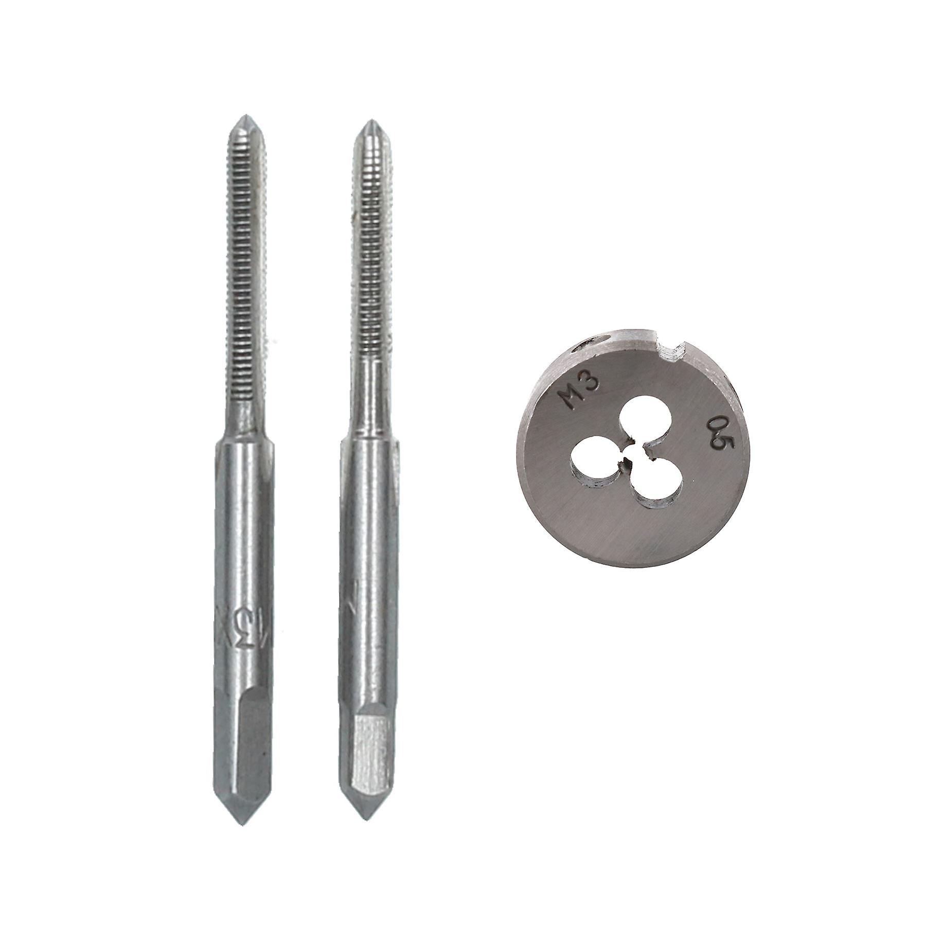 M3 x 0.5mm Metric Tap and Die Tungsten Steel Taper and Plug TD034_TD069