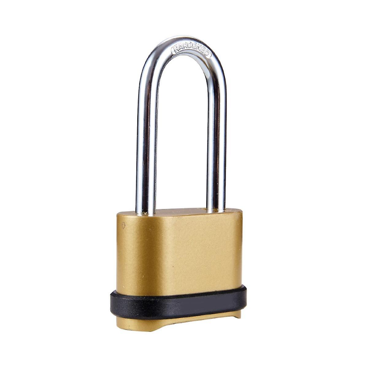 Long Beam Combination Lock, Padlock, Extended Lock Hook Bottom, Four Zinc Alloy All-Metal Long Hook