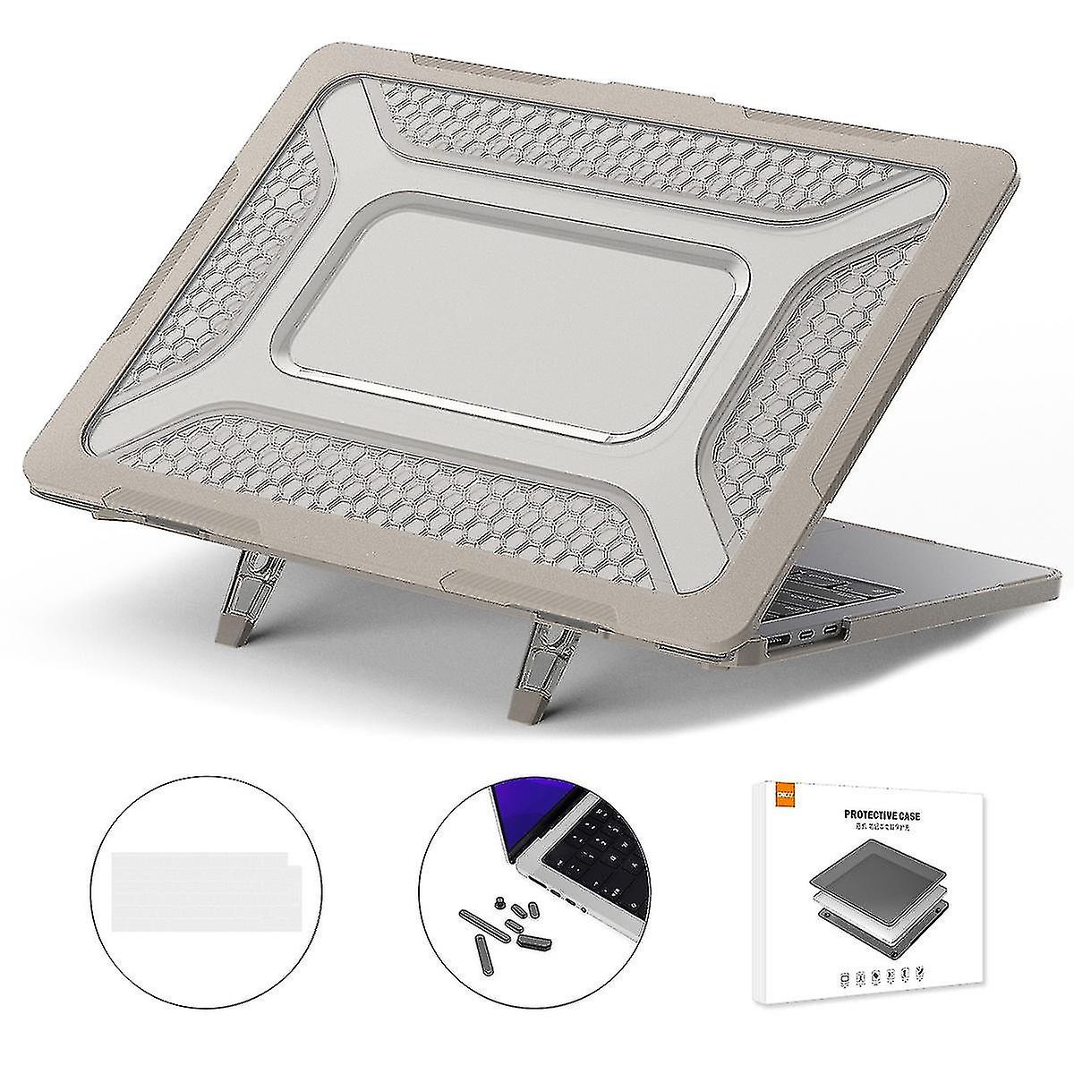 Enkay Hat Prince For Macbook Air 13 Inch (2022) A2681 (eu Version) Hard Pc Case Cover Kickstand Shock Resistant Shell With Tpu Keyboard Film + Anti-du