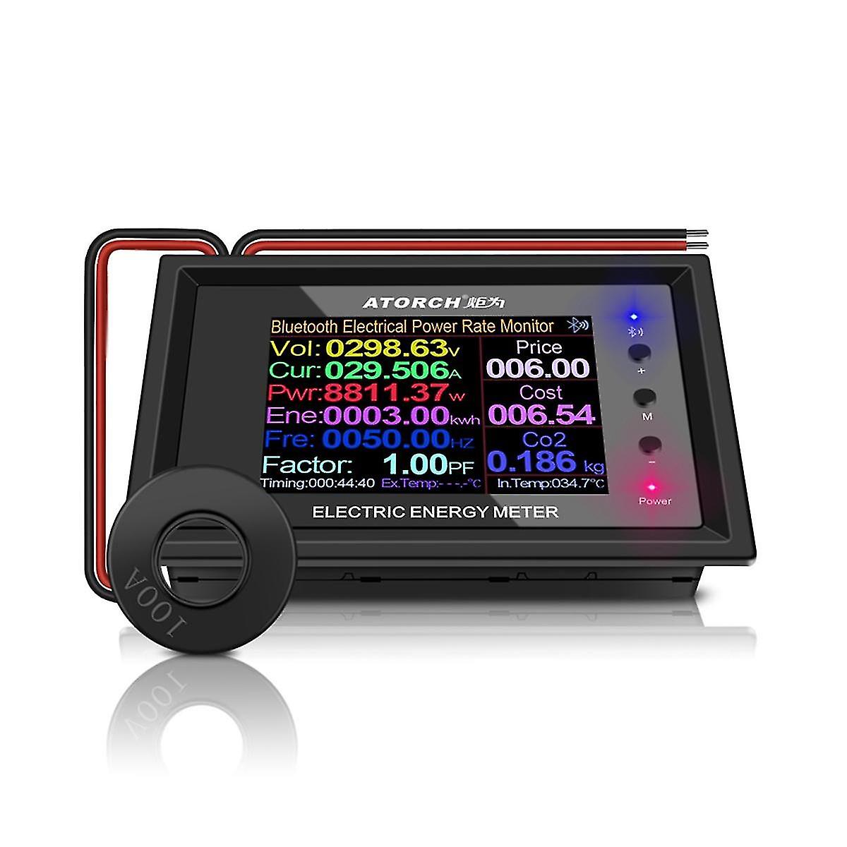 Atorch Household Active Power Meter Digital Digital Display Ac Voltage Meter Head Ammeter Electrici