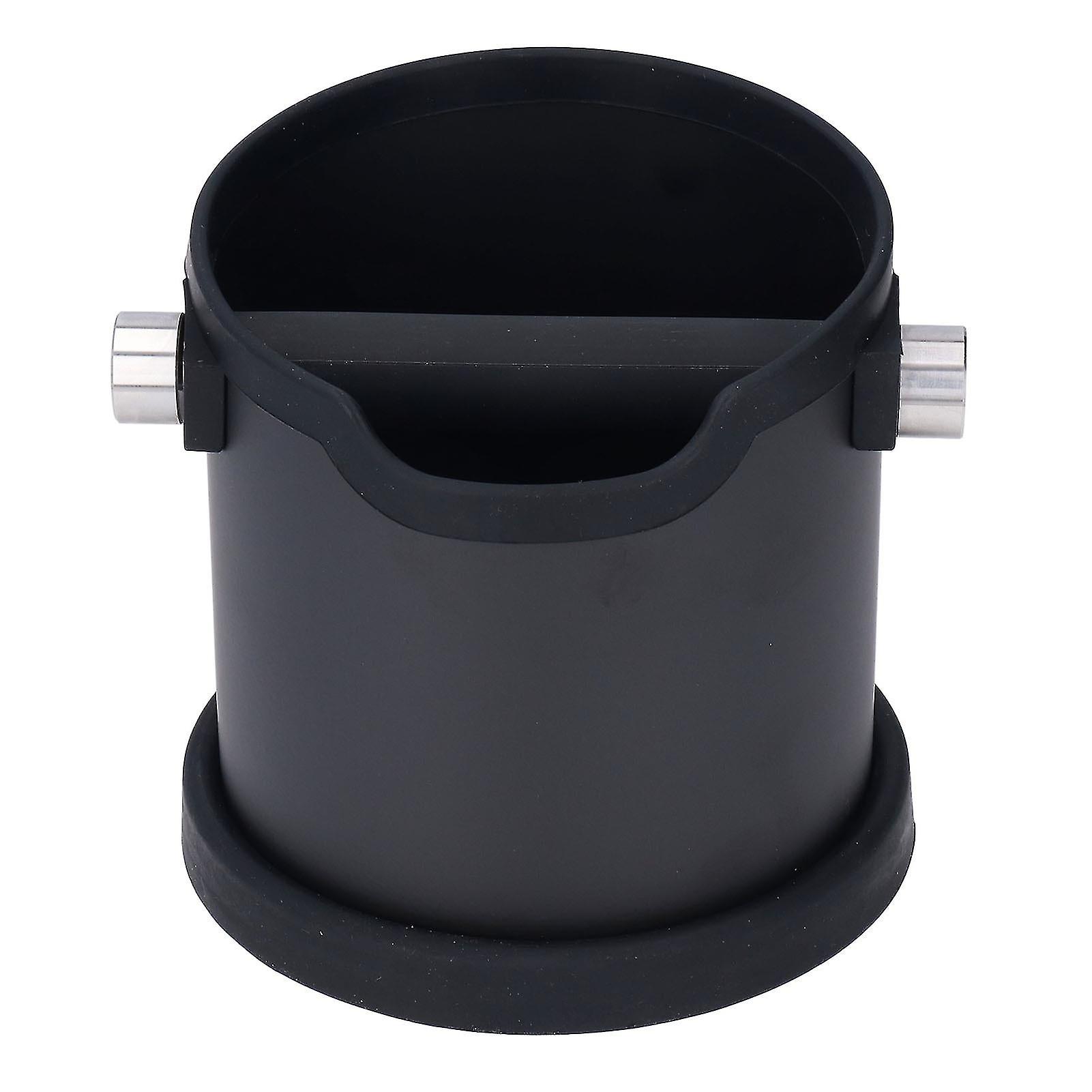Coffee Knock Box Stainless Steel Grounds Storage Bucket Container With Non Slip Silicone Pad