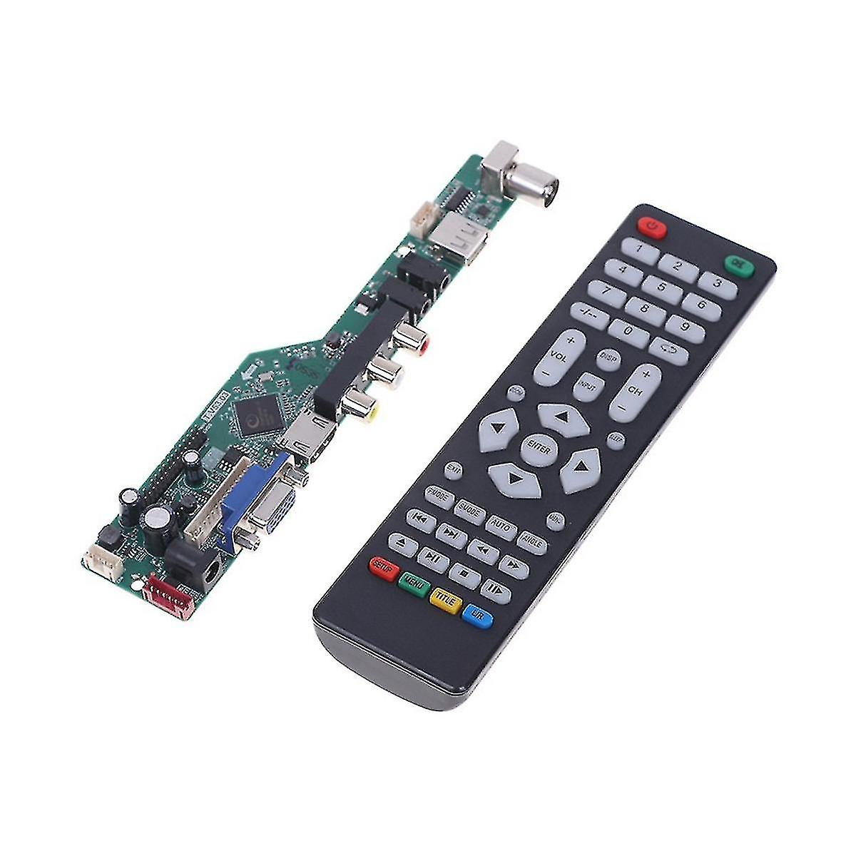 High Quality T.v53.03 Universal Lcd Tv Controller Driver Board V53 Analog Tv Tv/av/pc/hd/usb Media
